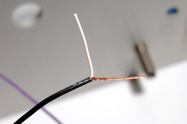 Shielded Wire from Ratio Connector Stripped